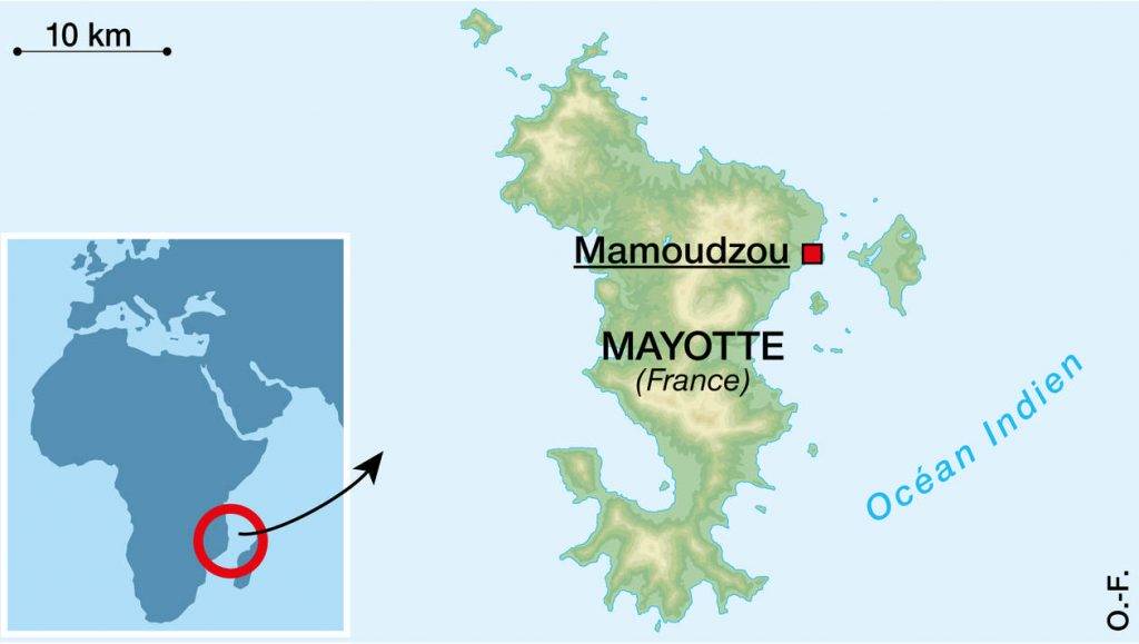 Carte de l'Afrique et de Mayotte
